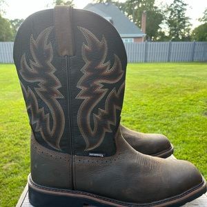 Wolverine Rancher Boots Waterproof Steel-Toe Wellington Mens Size 14 Brown